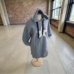 S T A R women hooded sweater dress preowned SZ LG
